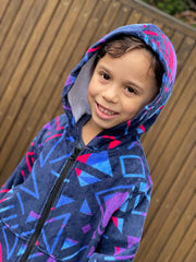 Geometric - Zip Up Towel Hoodie