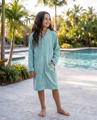Coastal Sage - Zip Up Towel Hoodie