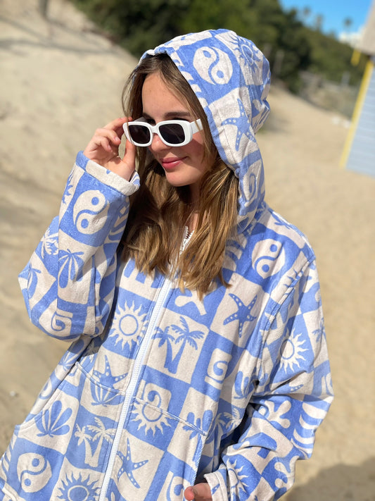 Boho Sky - Zip Up Towel Hoodie