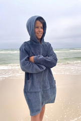 Slate - Zip Up Towel Hoodie