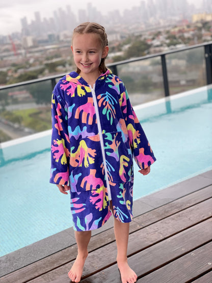 zip up beach towel hoodie robe