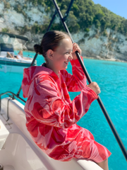 Pink Paradise - Zip Up Towel Hoodie